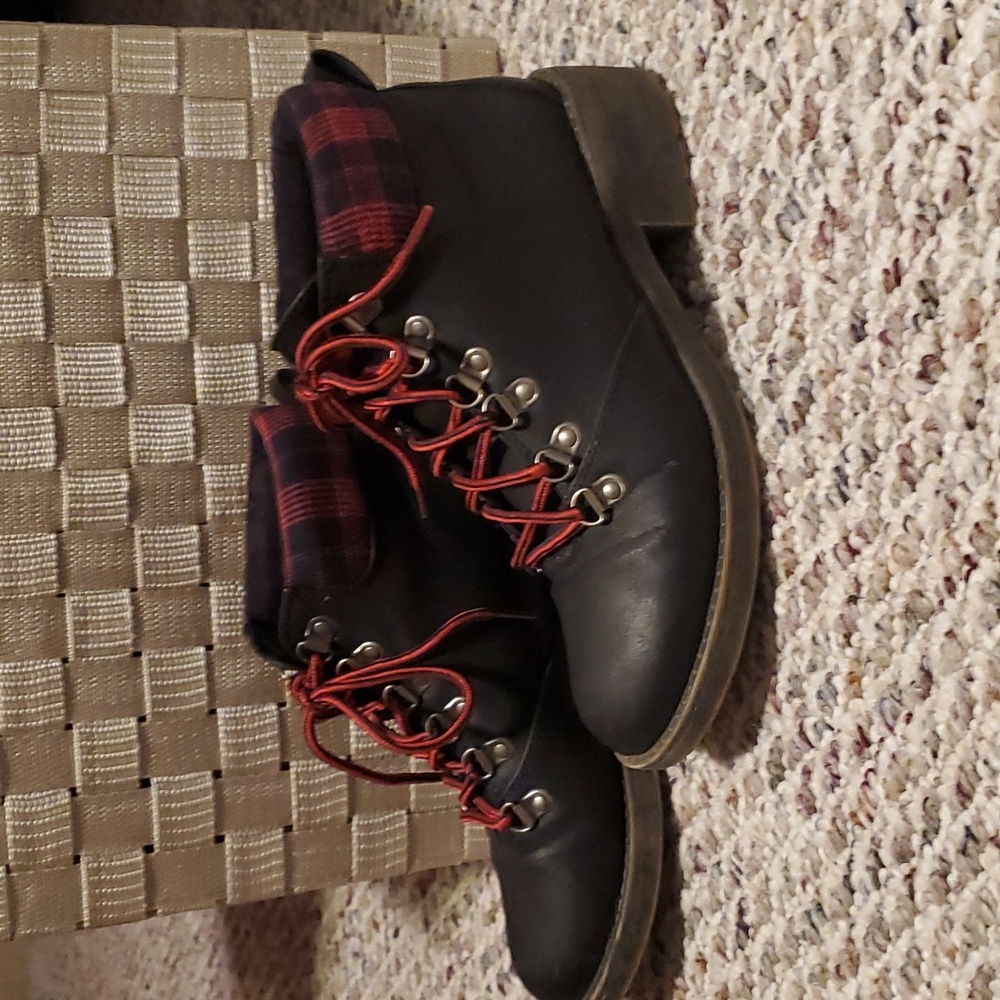 Rocket Dog Timber Graham Ankle Boots w Buffalo Plaid  Sz 7